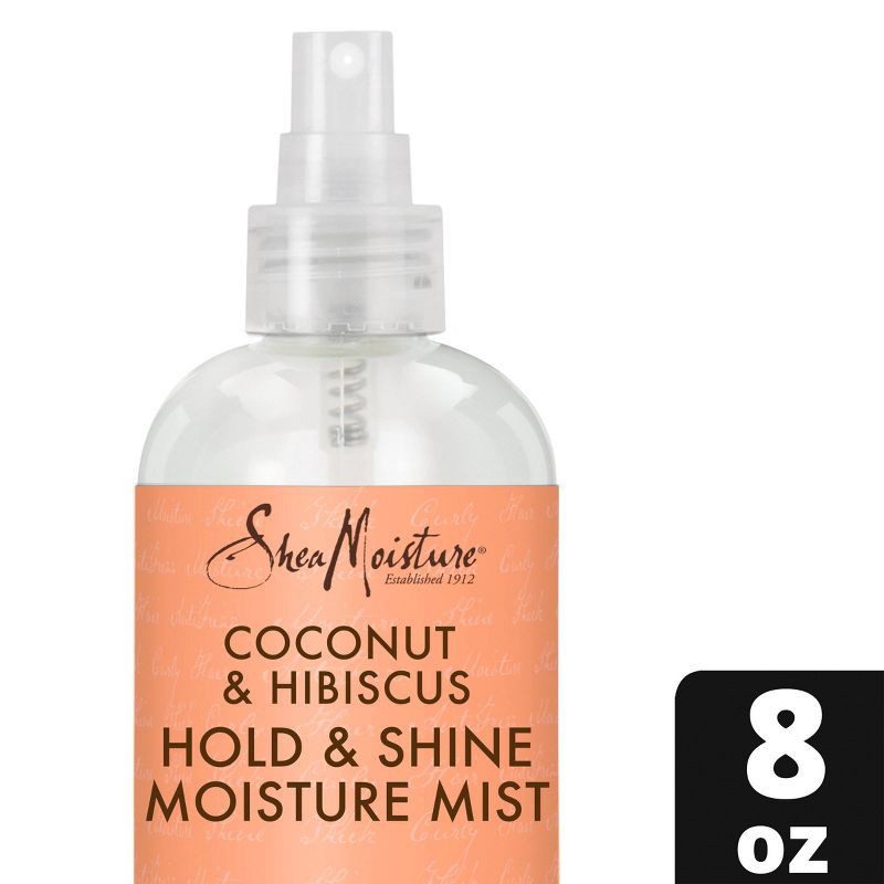 slide 1 of 8, SheaMoisture Hold and Shine Moisture Mist for Thick Curly Hair Coconut and Hibiscus - 8 fl oz, 8 fl oz