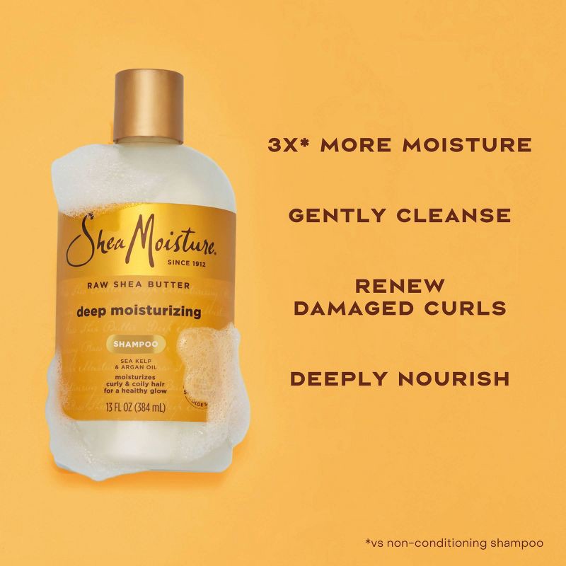 slide 4 of 10, SheaMoisture Raw Shea Butter Deep Moisturizing Shampoo - 13 fl oz, 13 fl oz