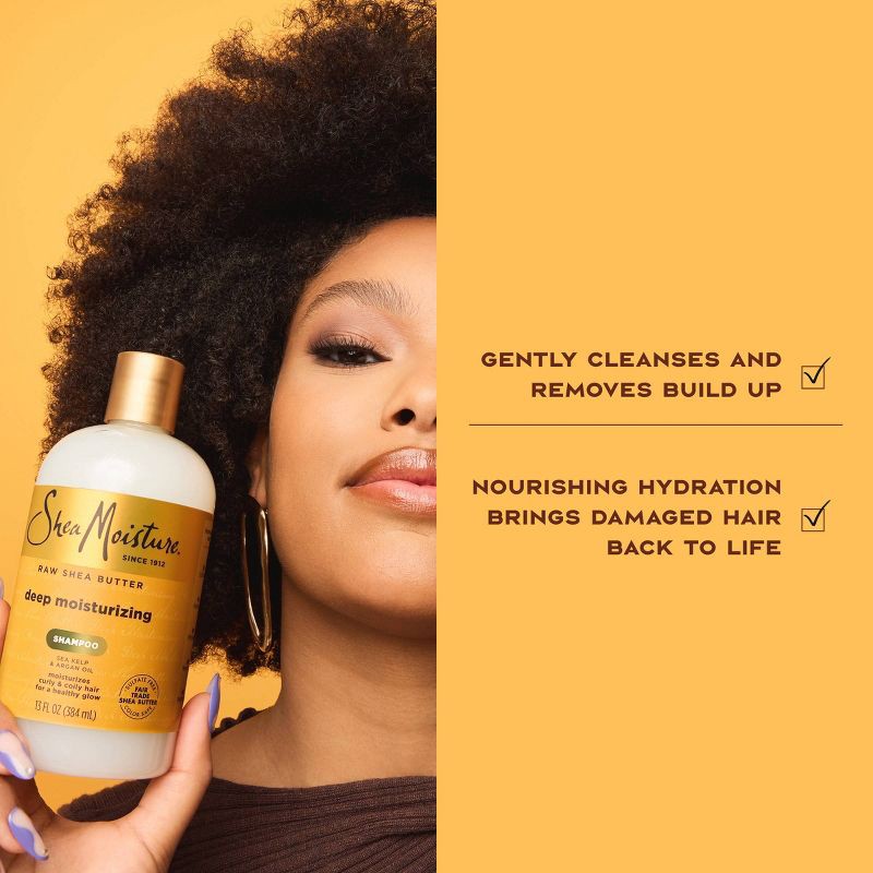 slide 5 of 10, SheaMoisture Raw Shea Butter Deep Moisturizing Shampoo - 13 fl oz, 13 fl oz