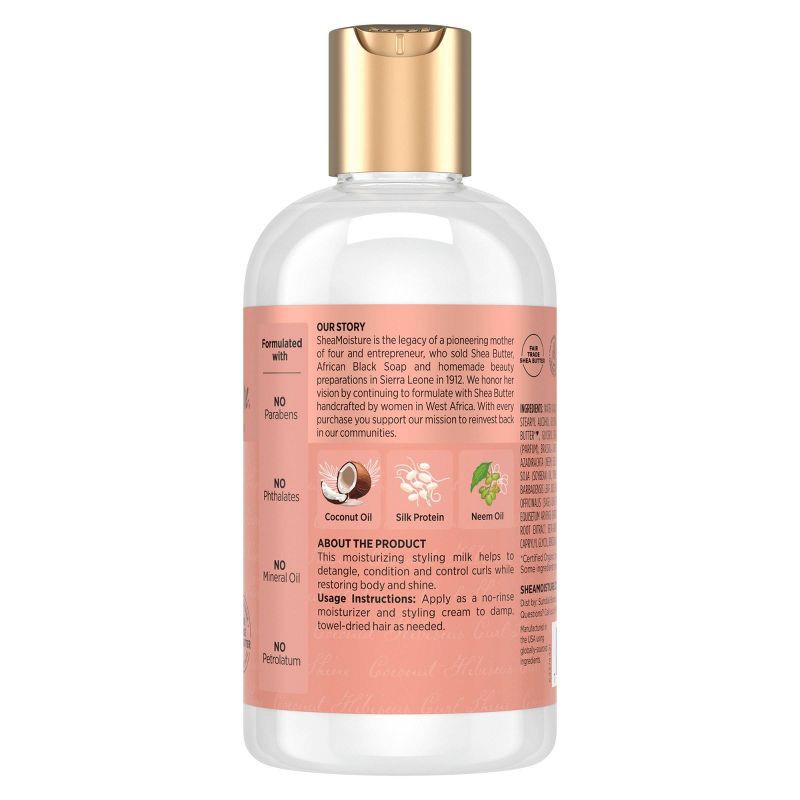 slide 2 of 9, SheaMoisture Coconut & Hibiscus Curl & Style Milk For Thick Curly Hair - 8 fl oz, 8 fl oz