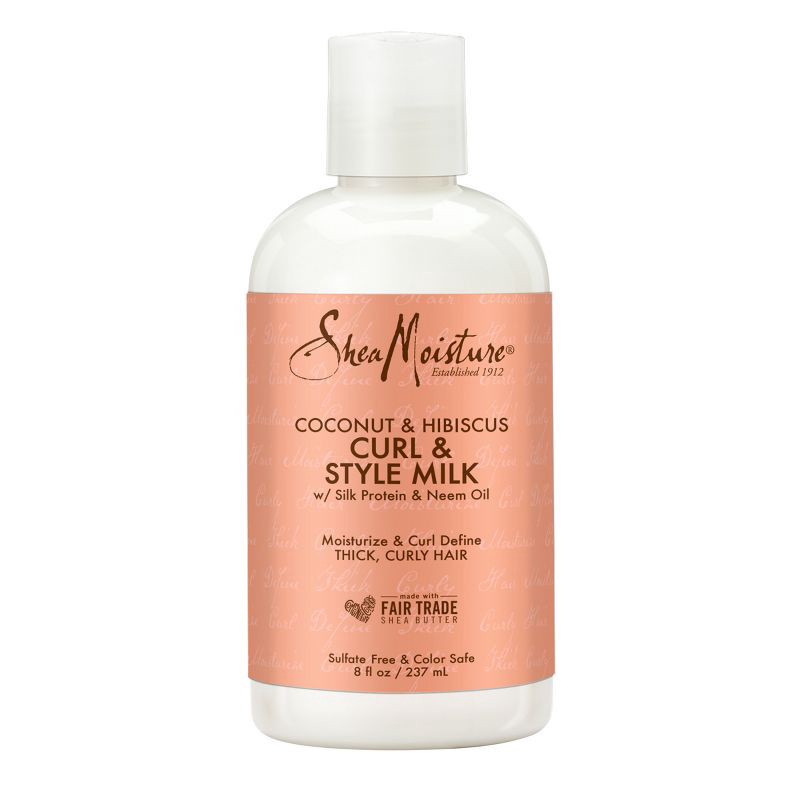 slide 8 of 8, SheaMoisture Coconut & Hibiscus Curl & Style Milk For Thick Curly Hair - 8 fl oz, 8 fl oz