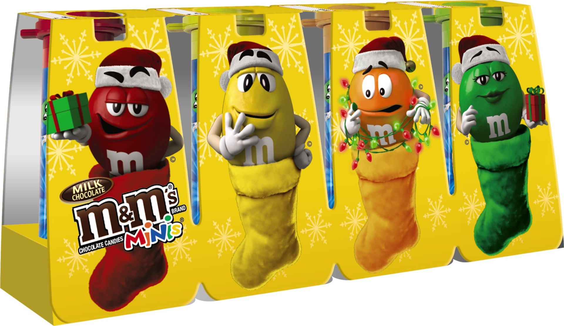 slide 1 of 2, M&M'S Holiday Minis Chocolate Christmas Candy 4-Pack Tube, 4.32 oz, 4.32 oz