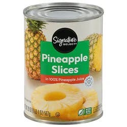 Signature Select Pineapple Slices In 100% Pineapple Juice - 20 Oz