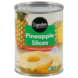 Signature Select Pineapple Slices In 100% Pineapple Juice - 20 Oz