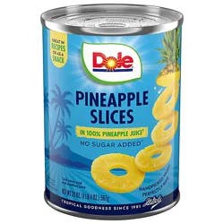 Dole Pineapple Slices In 100% Pineapple Juice - 20 Oz