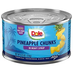 Dole Pineapple Chunks In Heavy Syrup - 8.25 Oz
