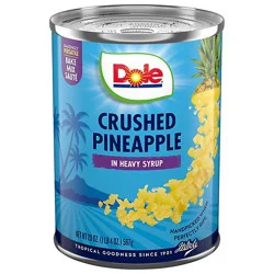 Dole Pineapple Crushed In Heavy Syrup - 20 Oz