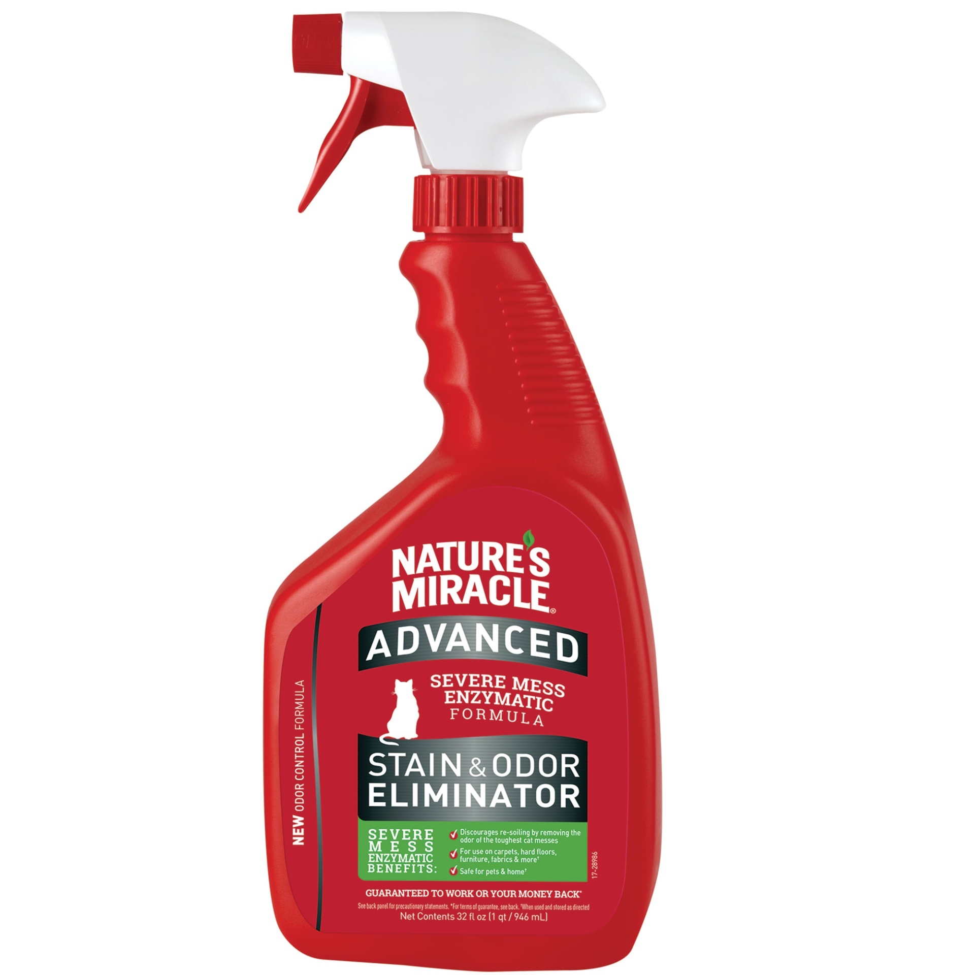 slide 1 of 1, Nature's Miracle New Formula Just for Cats Advanced Formula Stain & Odor Remover, 32 fl oz