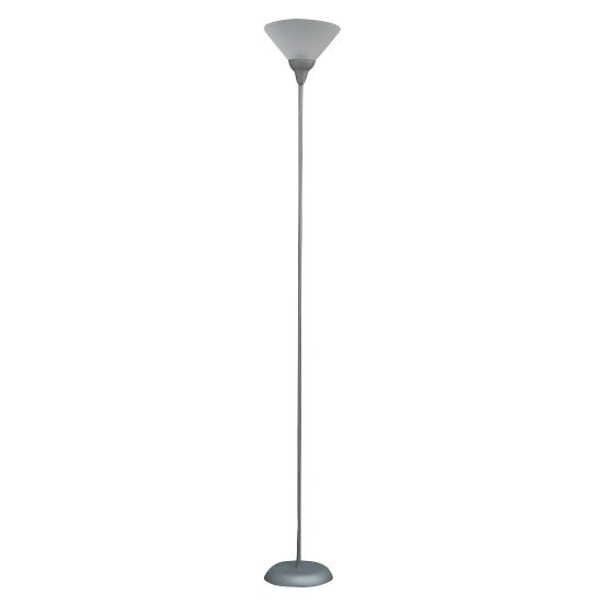 slide 1 of 1, Torchiere Floor Lamp Gray (Includes LED Light Bulb) - Room Essentials, 1 ct