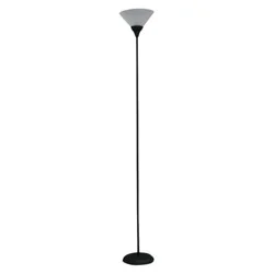 Torchiere Floor Lamp Black (Includes LED Light Bulb) - Room Essentials