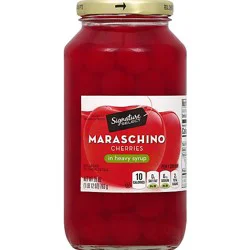 Signature Select Cherries Maraschino In Heavy Syrup - 28 Oz