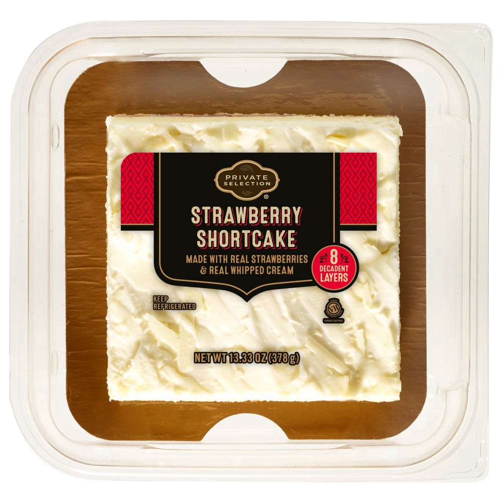 slide 1 of 4, Private Selection Strawberry Short Cake Square, 13.33 oz