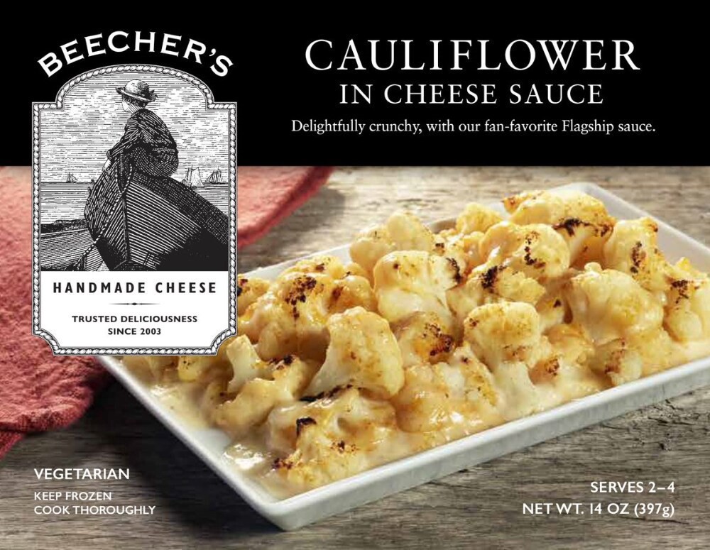 slide 1 of 1, Beecher's Cauliflower In Cheese Sauce, 14 oz