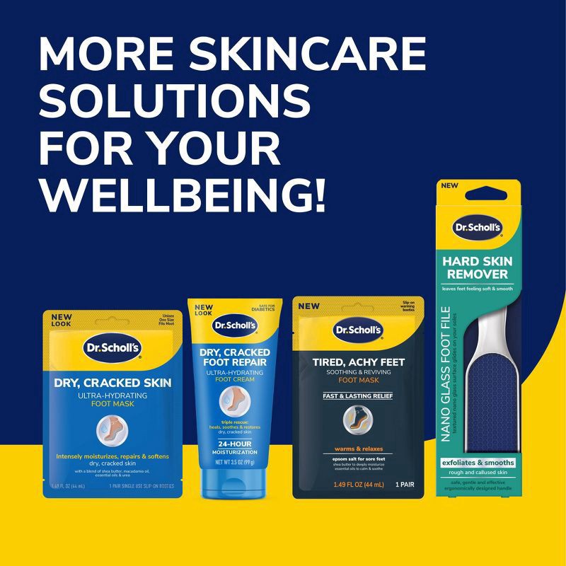 slide 11 of 13, Dr. Scholl's Rough, Dry Skin Ultra-Exfoliating Foot Mask , Gently Peels and Softens Rough, Dry Skin, with Urea, 1 Pair, 1 ct