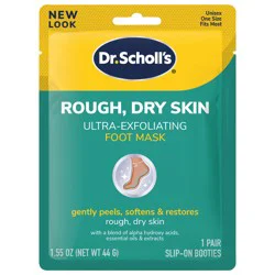 Dr. Scholl's Rough, Dry Skin Ultra-Exfoliating Foot Mask , Gently Peels and Softens Rough, Dry Skin, with Urea, 1 Pair