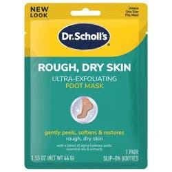 Dr. Scholl's Rough, Dry Skin Ultra-Exfoliating Foot Mask , Gently Peels and Softens Rough, Dry Skin, with Urea, 1 Pair