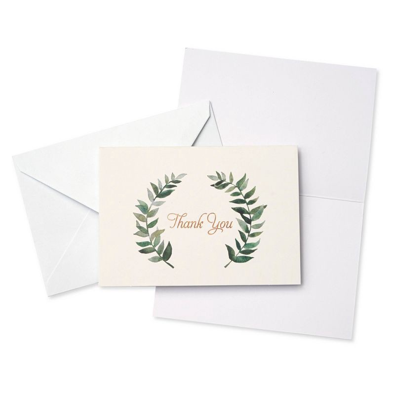 slide 2 of 3, Gartner Studios 50ct 'Thank You' Cards with Wreath, 50 ct
