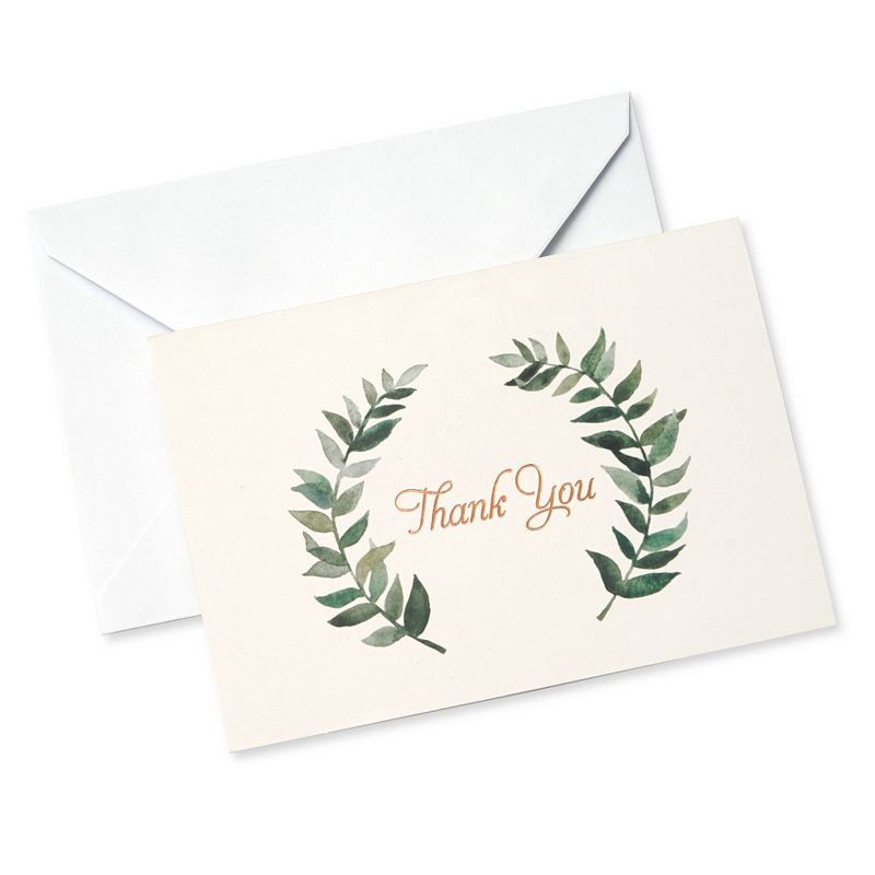 slide 3 of 3, Gartner Studios 50ct 'Thank You' Cards with Wreath, 50 ct