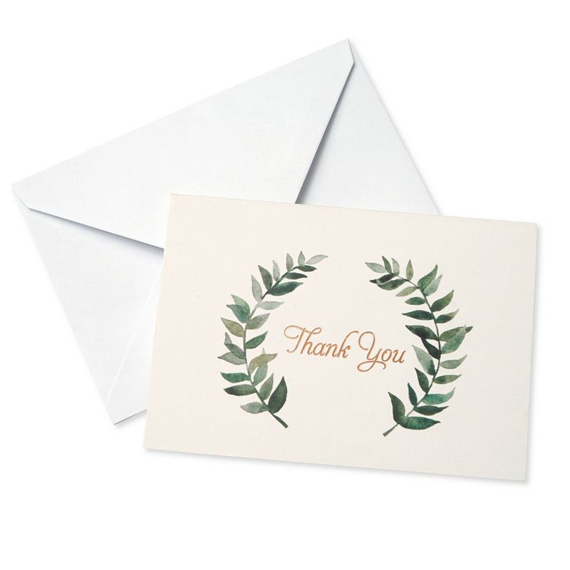 slide 1 of 3, Gartner Studios 50ct 'Thank You' Cards with Wreath, 50 ct