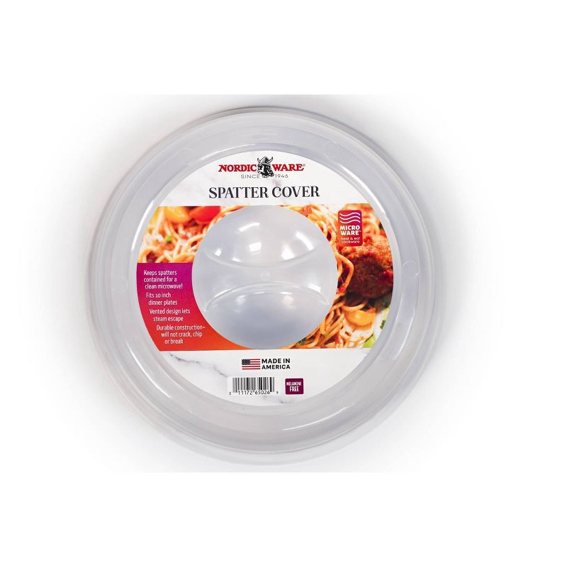 slide 1 of 7, Nordic Ware Plate Cover: Clear Microwave Oven Lid, Dishwasher-Safe, 10.5" Diameter, Polypropylene, 5-Year Warranty, 1 ct