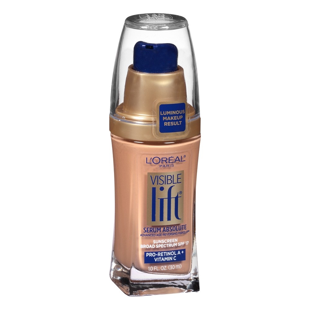 slide 2 of 3, L'Oreal Paris Visible Lift Serum Absolute Age-Reversing Lightweight Foundation Makeup with SPF 17 - 149 Buff Beige - 1 fl oz, 1 fl oz