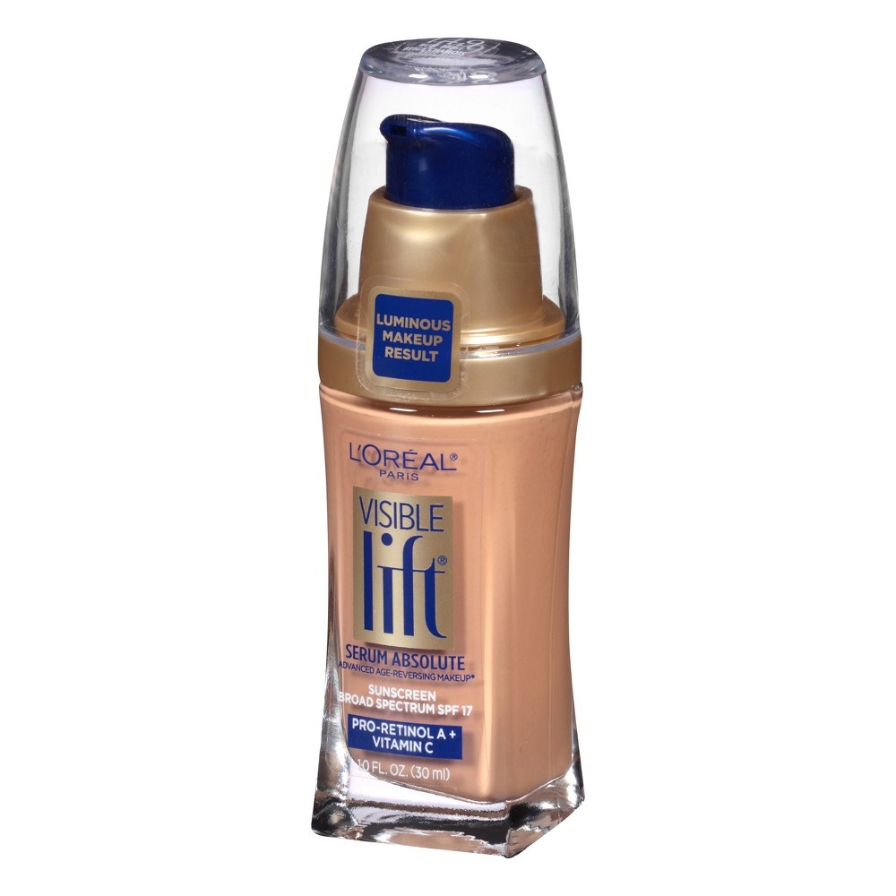 slide 3 of 3, L'Oreal Paris Visible Lift Serum Absolute Age-Reversing Lightweight Foundation Makeup with SPF 17 - 149 Buff Beige - 1 fl oz, 1 fl oz