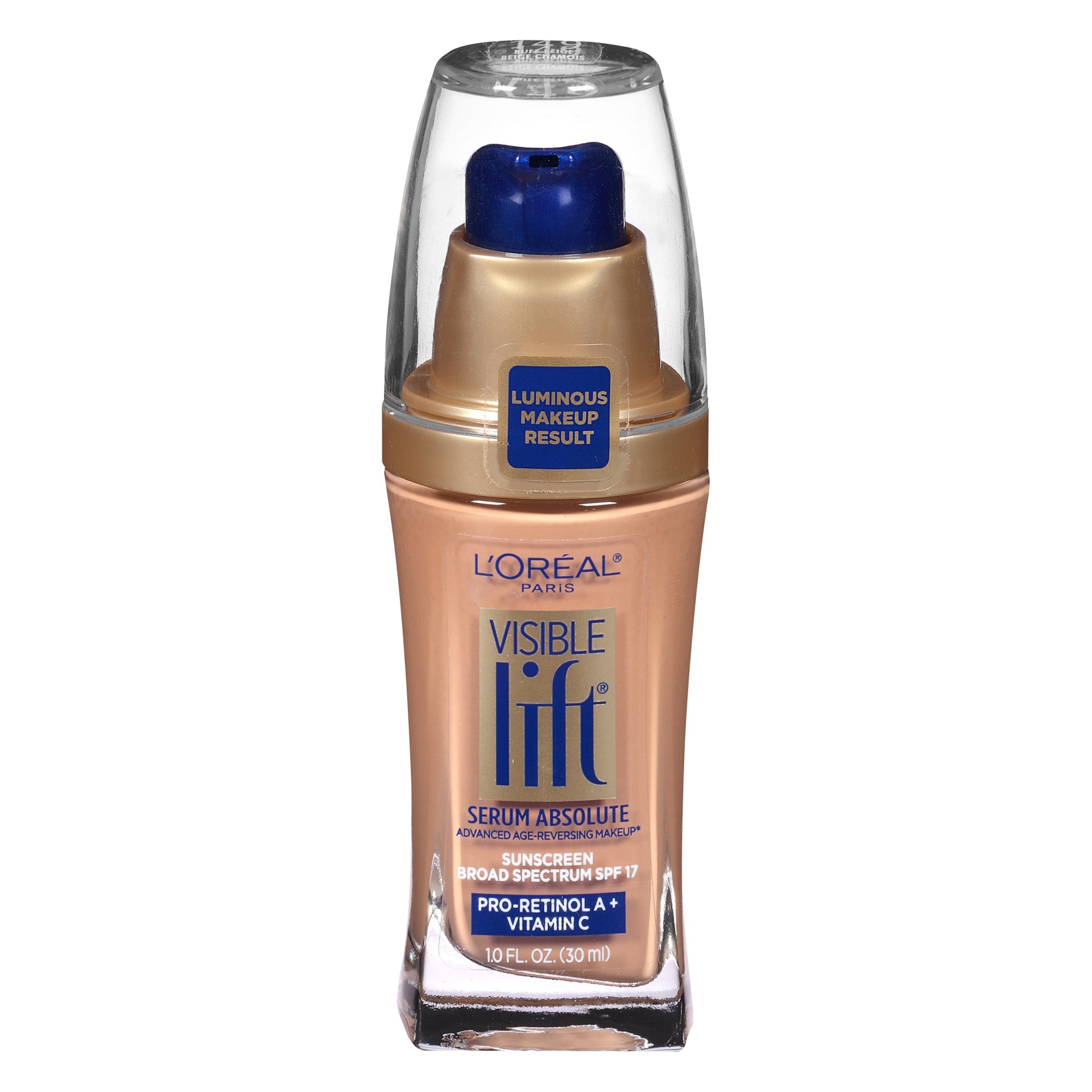 slide 1 of 3, L'Oreal Paris Visible Lift Serum Absolute Age-Reversing Lightweight Foundation Makeup with SPF 17 - 149 Buff Beige - 1 fl oz, 1 fl oz