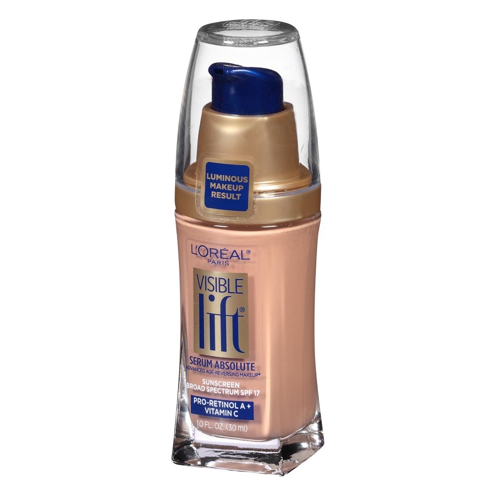 slide 3 of 3, L'Oreal Paris Visible Lift Serum Absolute Age-Reversing Lightweight Foundation Makeup with SPF 17 - 147 Creamy Natural - 1 fl oz, 1 fl oz