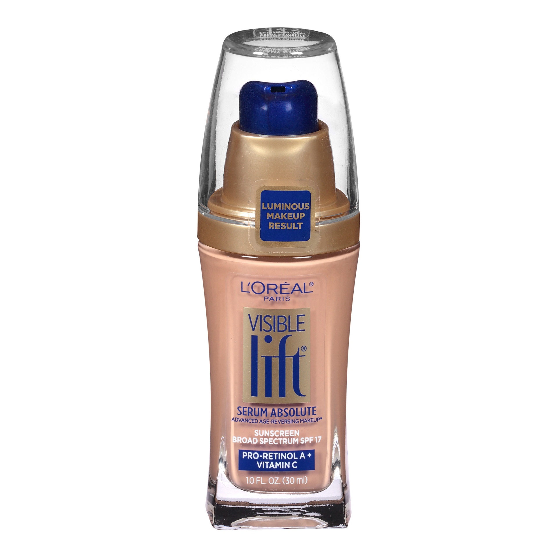slide 1 of 3, L'Oreal Paris Visible Lift Serum Absolute Age-Reversing Lightweight Foundation Makeup with SPF 17 - 147 Creamy Natural - 1 fl oz, 1 fl oz