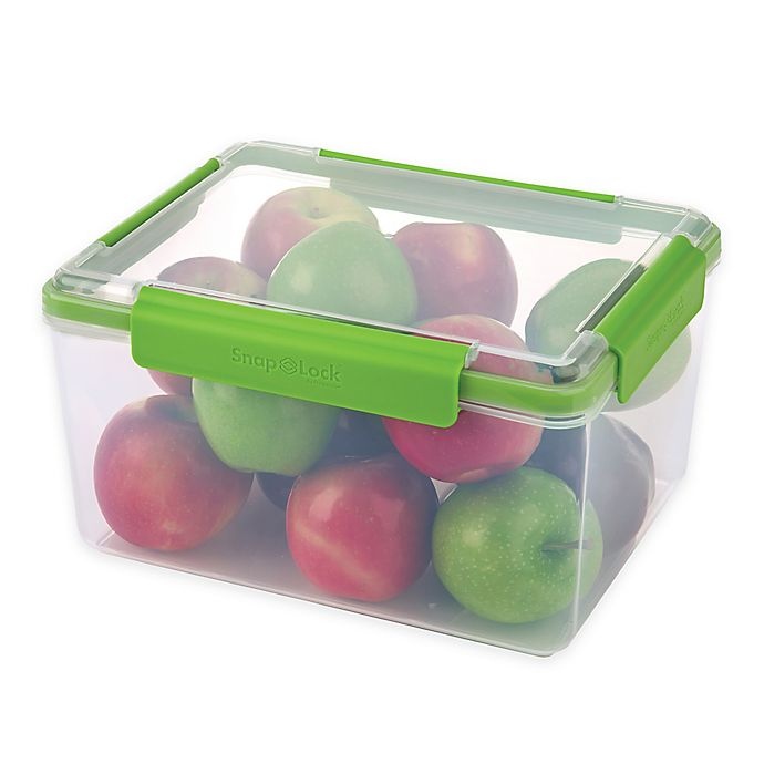 slide 1 of 1, Progressive SnapLock 30-Cup Rectangular Food Container - Green, 1 ct