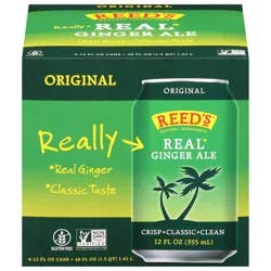 Reed's Real Ginger Ale - 4 Cans / 12 fl oz