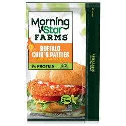 MorningStar Farms Plant Based Chik'n Patties, Vegan Meat, Buffalo, 4 Count