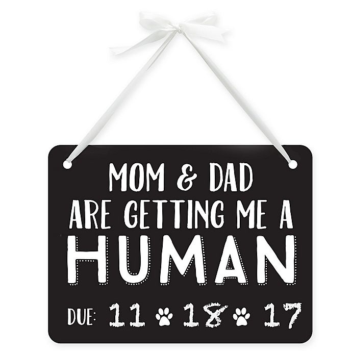 slide 1 of 5, Pearhead Pet's Baby Announcement Chalkboard, 1 ct