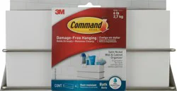 Command Bath Satin Nickel Wall and Cabinet Organizer