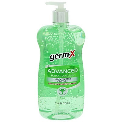 slide 1 of 1, Germ-X Advanced Hand Sanitizer Aloe, 1 liter