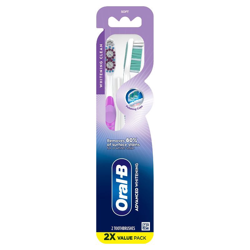 slide 2 of 9, Oral-B Vivid Whitening Toothbrush, 1 ct