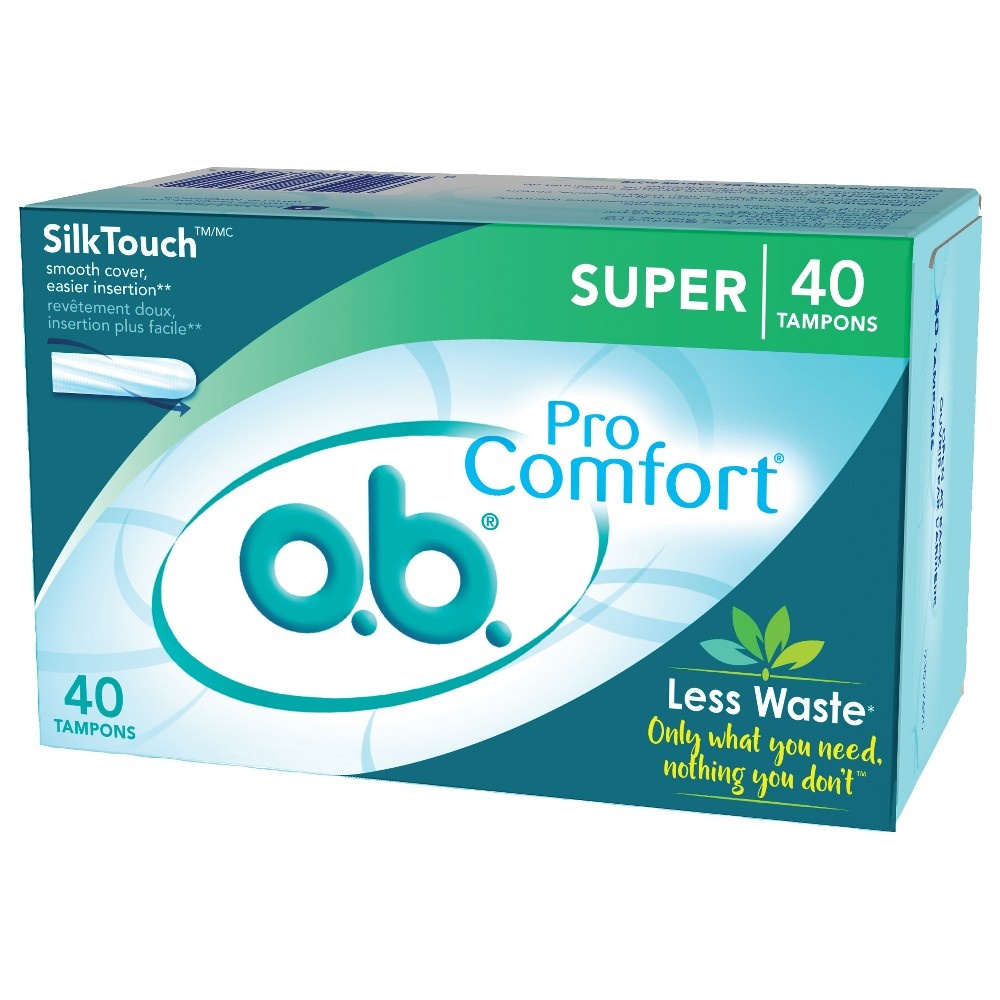 slide 2 of 4, o.b. ProComfort Fragrance Free Tampons - Applicator-Free - Super, 40 ct