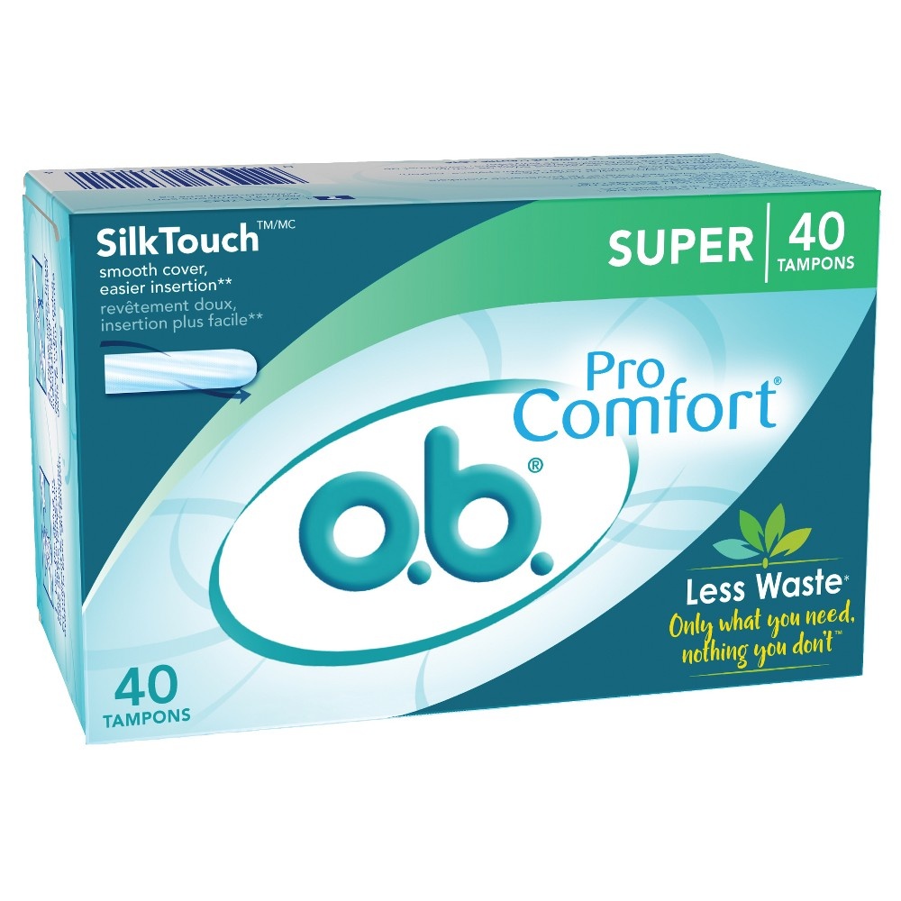 slide 4 of 4, o.b. ProComfort Fragrance Free Tampons - Applicator-Free - Super, 40 ct