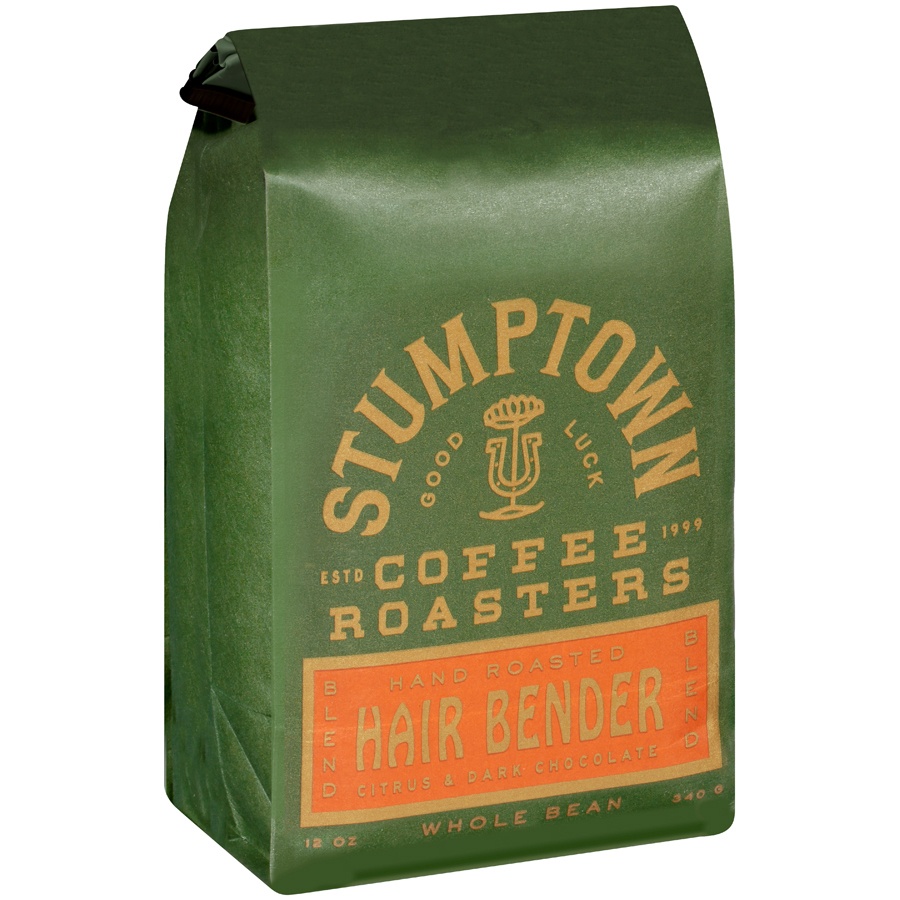 slide 2 of 6, Stumptown Coffee Hair Bender Hand Roasted Citrus & Dark Chocolate Blend Whole Bean Coffee 12 oz. Stand Up Bag, 12 oz