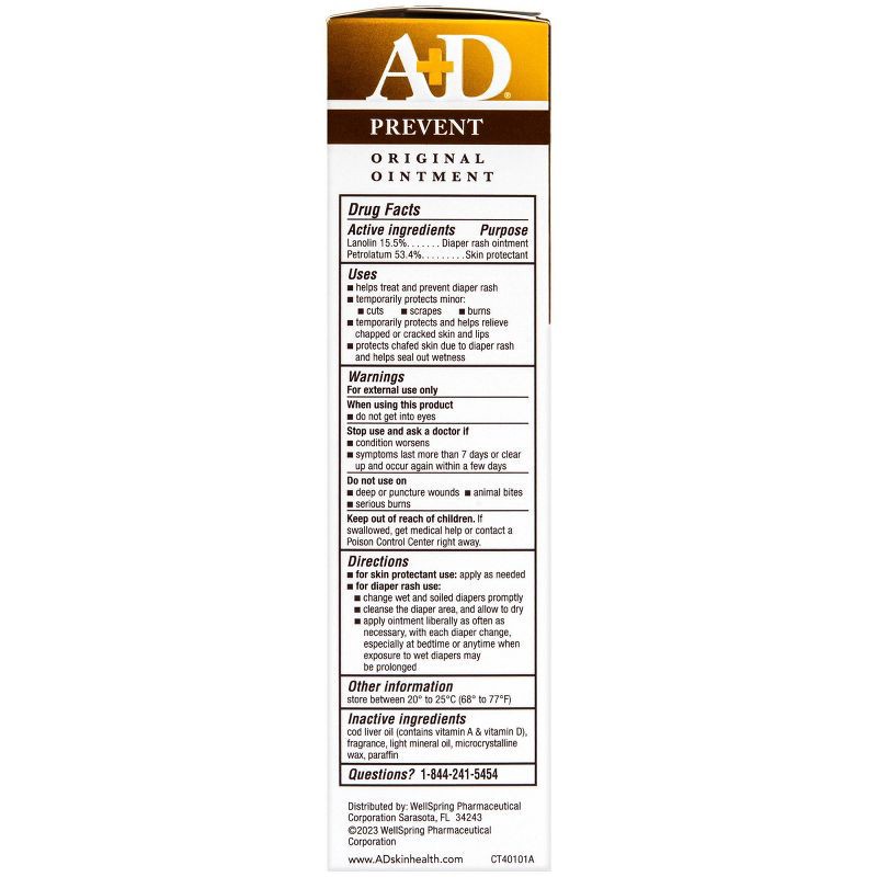 slide 2 of 7, A+D A + D Baby Diaper Rash Ointment, Baby Protectant with Vitamins A and D - 4oz, 4 oz