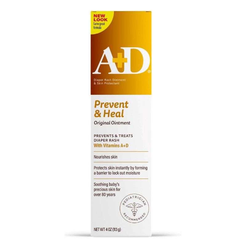 slide 1 of 6, A+D A + D Baby Diaper Rash Ointment, Baby Protectant with Vitamins A and D - 4oz, 4 oz
