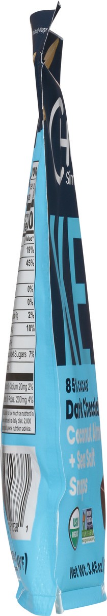 slide 5 of 9, ChocXo 85% Cacao Keto Dark Chocolate Coconut Almond + Sea Salt Snaps 3.45 oz, 3.45 oz