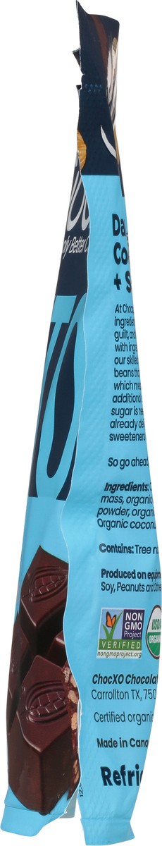 slide 2 of 9, ChocXo 85% Cacao Keto Dark Chocolate Coconut Almond + Sea Salt Snaps 3.45 oz, 3.45 oz
