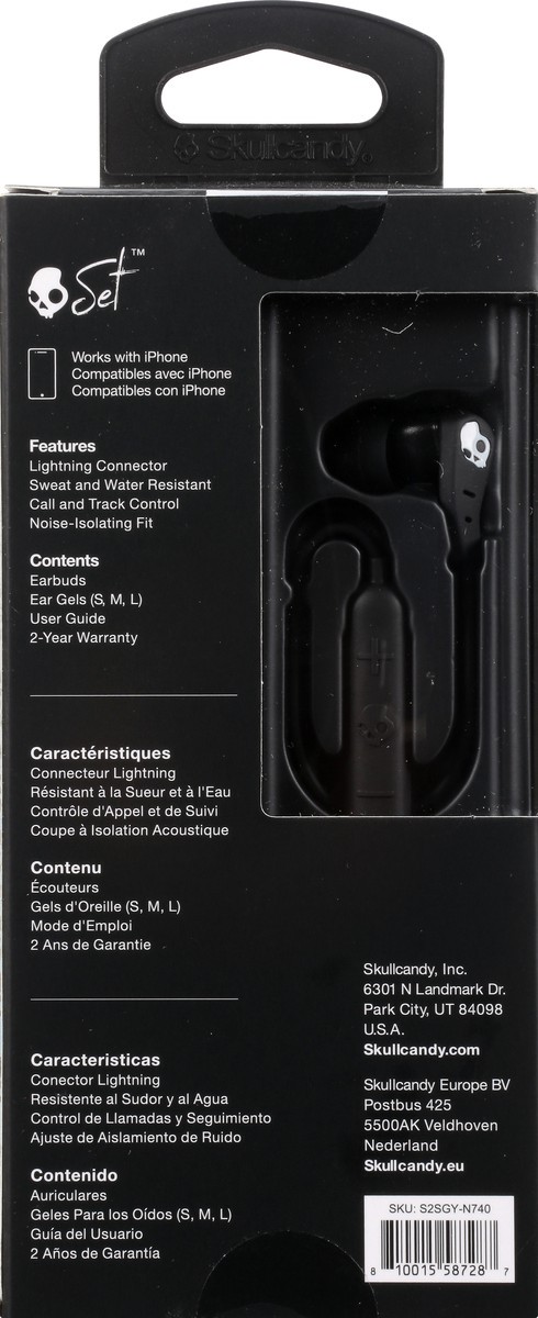 slide 2 of 9, Skullcandy Set Lightning Connector Sport Earbuds 1 ea, 1 ct