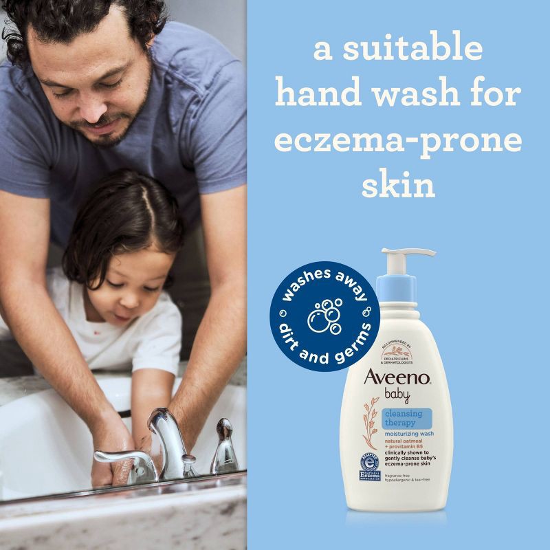 slide 4 of 6, Aveeno Baby Cleansing Therapy Moisturizing Wash - 8 fl oz, 8 fl oz