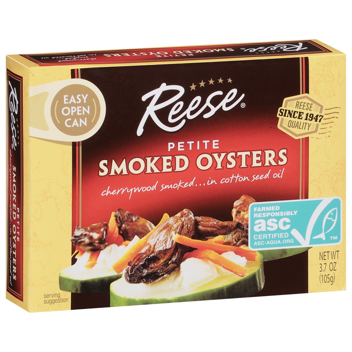 slide 2 of 9, Reese Petite Smoked Oysters Petite 3.7 oz, 3.7 oz