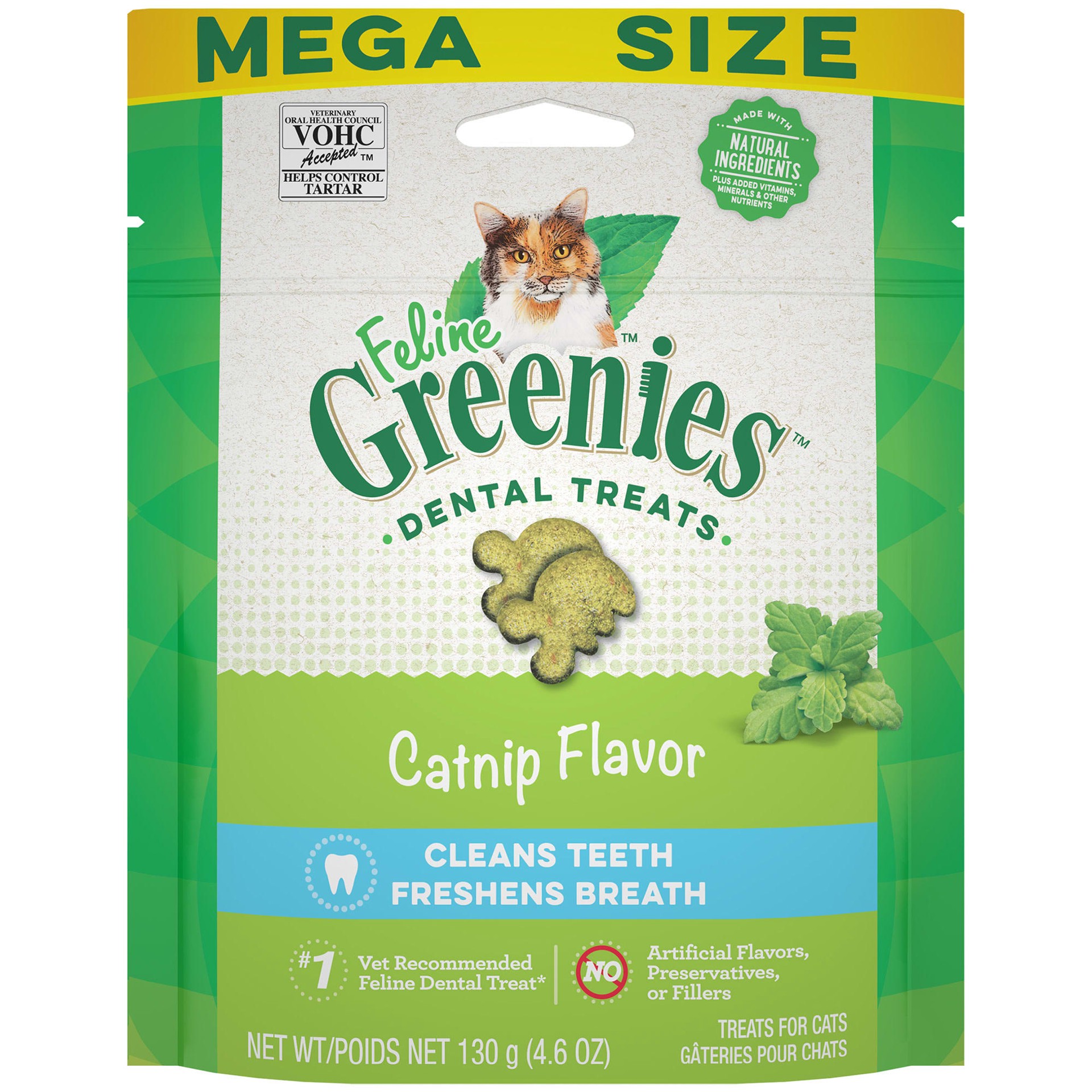 slide 1 of 3, Greenies Dental Cat Treats Feline Catnip - 4.6oz, 4.6 oz