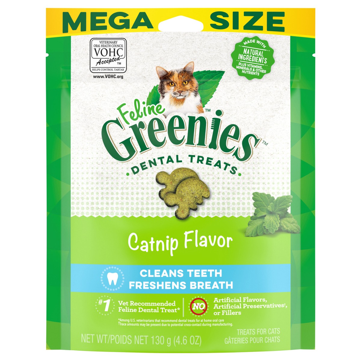 slide 1 of 3, Greenies Feline Catnip Flavor Dental Adult Cat Treats - 4.6oz, 4.6 oz