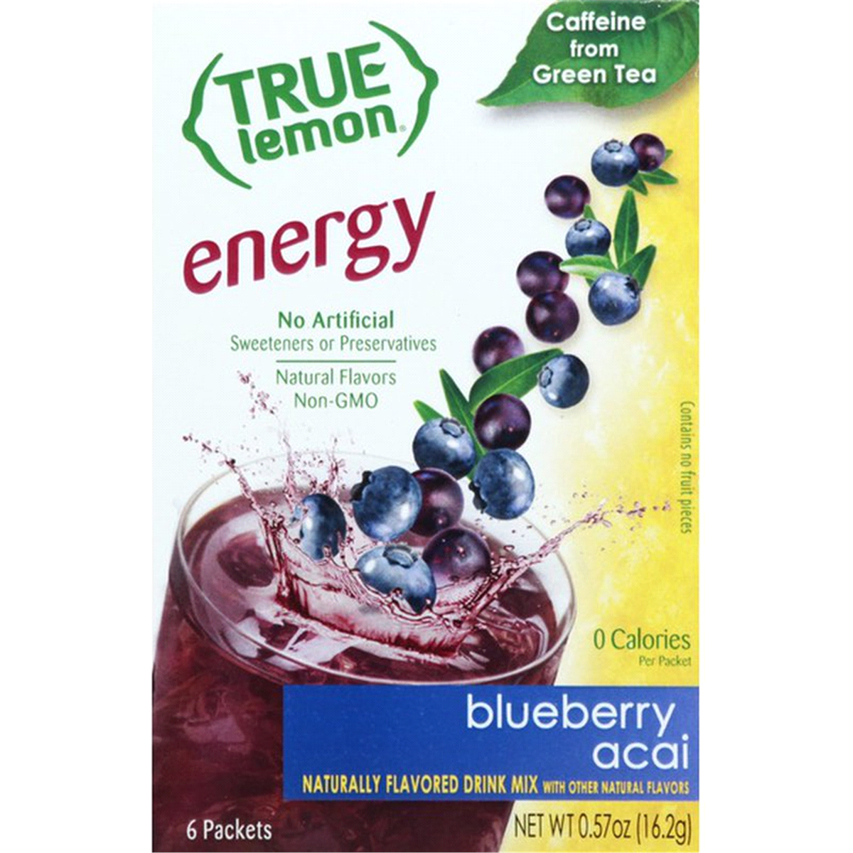 slide 1 of 13, True Lemon Energy With Caffeine Blueberry Acai Flavored Drink Mix - 6 ct, 6 ct