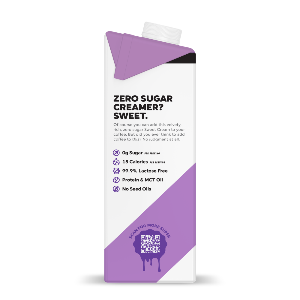 slide 3 of 4, Super Coffee® Sweet Cream Zero Sugar Coffee Creamer, 32 fl oz